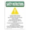 Signmission OSHA INSTRUCTIONS Sign, To Avoid Possible, 14in X 10in Rigid Plastic, 10" W, 14" L, Portrait OS-SI-P-1014-V-11490 - alternate 1